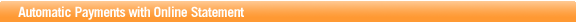 Automatic Payments with Online Statement